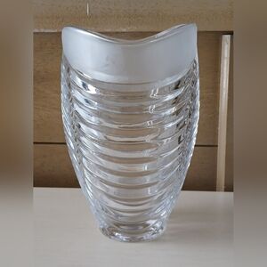 Vintage Studio Silversmiths Lead Crystal Vase
